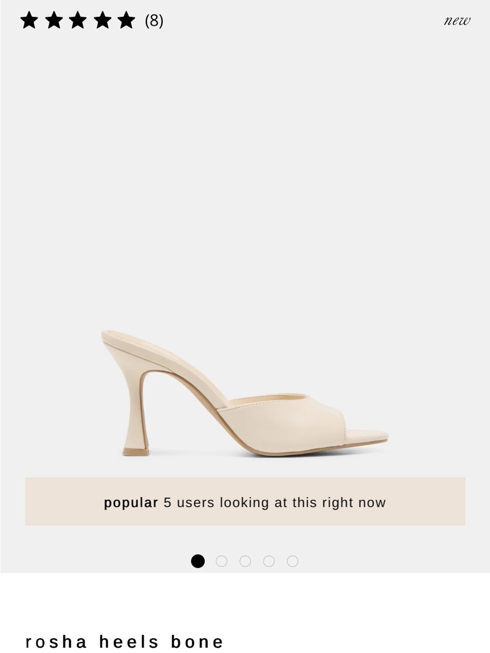 Dolce Vita Rosha Bone Open-Toe Mule Heels